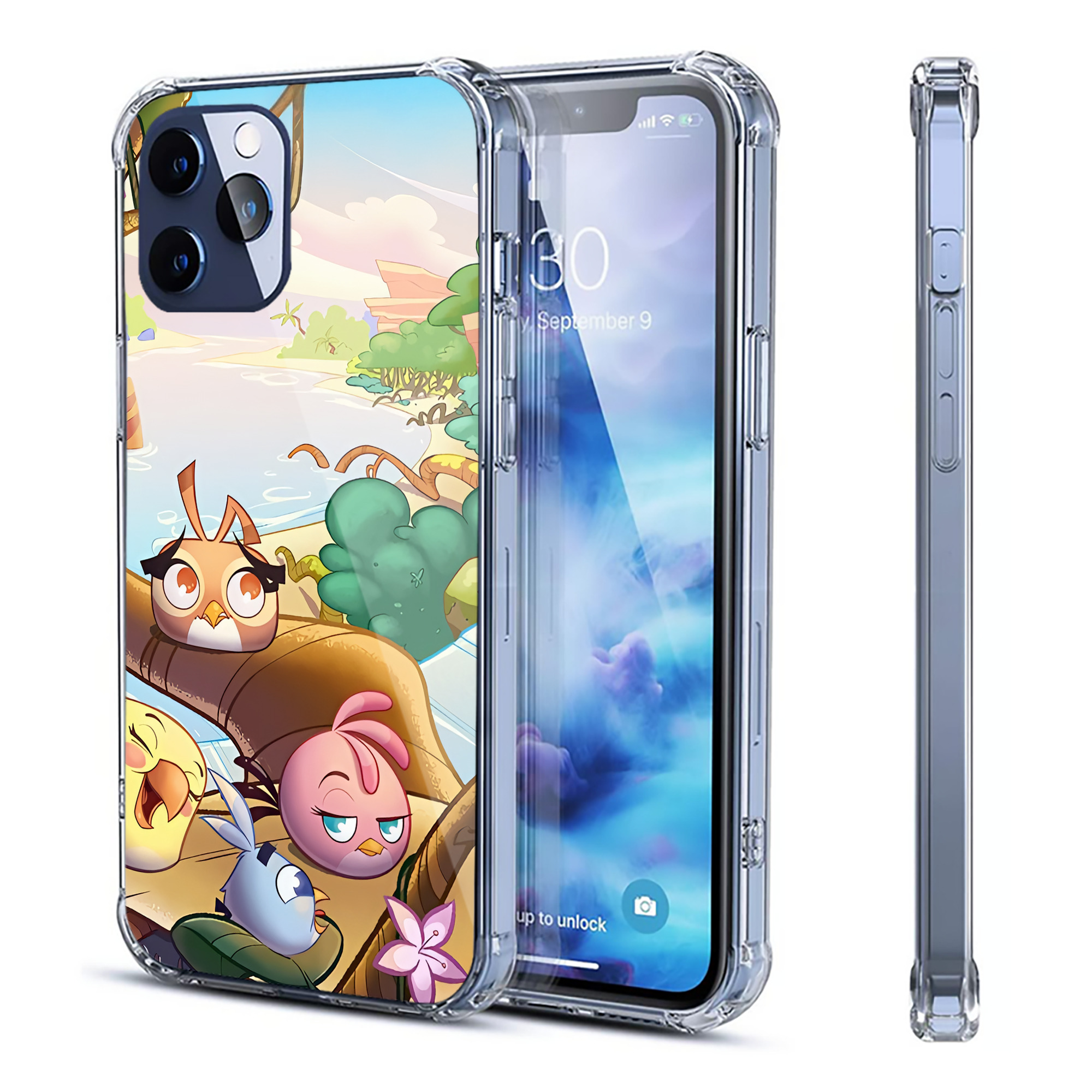 （画像用） Angry Birds アングリーバード 【iPhone 12シリーズ対応】透明スマホケース（クリアソフトケース）